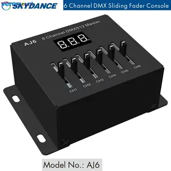 Skydance AJ6 6-Канальный Цифровой DMX-Декодер Sliding Fader Console 5V -12VDC Или Батарея 3 x AAA для LED Master Controller