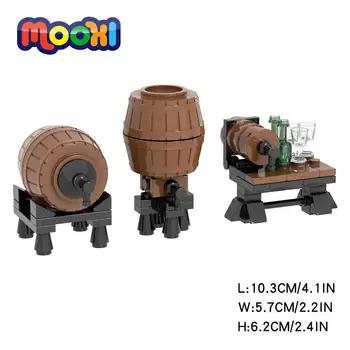 MOOXI Средневековая военная винная бочка, строительный кирпич, обучающая детская игрушка 
