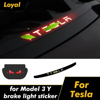 Для автомобиля Tesla Model 3 Model Y С высоким тормозом, акриловая проекционная доска, наклейка с эмблемой верхнего заднего фонаря, аксессуары Tesla