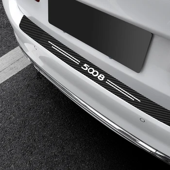 Наклейки для защиты порога багажника автомобиля Чехол для Peugeot 5008 GT 2009 2010 2011 2012 2013 2014 2015 2016 2017-2019 2020 2021