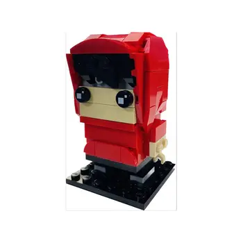 Текст Джей Чоу D, моделирующий квадратную голову, детали из мелких частиц, строительный блок, украшение упаковки, игрушечная модель