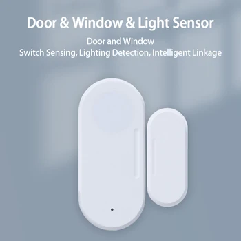 Беспроводная сигнализация открытия окна и двери в режиме реального времени Zigbee Smart Link Домашние устройства Магнитный датчик двери Работает с переключателем шлюза Zigbee