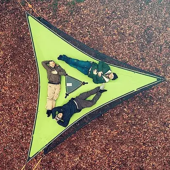 Гамак для кемпинга, Портативная туристическая палатка, треугольный гамак для нескольких человек, летний кемпинг, садовые качели, кровать, палатка для террасы на открытом воздухе