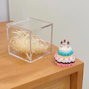 Уникальный и интересный набор для торта на день рождения Мини-кубики для торта на день рождения Строительные блоки Детские игрушки Подарок к празднику