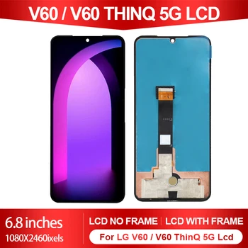 6,8-Дюймовый Дисплей V60 ThinQ 5G Для LG V60 Lcd Touch Screen Digitizer В Сборе LM-V600 A001LG Дисплей С Инструментами