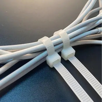 Компактная нейлоновая кабельная стяжка, прочная шнуровая стяжка, предотвращающая спутывание, Сверхмощная стяжка на молнии для шлангов