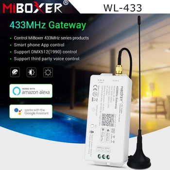 Miboxer WL-433MHz Gateway DC5V / 5 WiFi RF DMX512 (1990) Приложение для смартфона с голосовым управлением для продуктов серии MiBOXER 433MHz