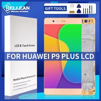 Протестирован 5,5-дюймовый дисплей для Huawei P9 Plus, замена сенсорной ЖК-панели, дигитайзера в сборе, бесплатная доставка с логотипом