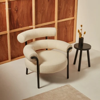 Скандинавские кашемировые стулья для гостиной, Кресла для отдыха на Балконе, мебель для дома, Дизайнерская модель, Кофейня, Одноместный диван-кресло