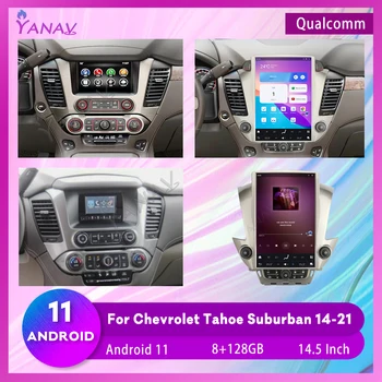 8 + 128 Г Автомобильный Радиоприемник Для Chevrolet Tahoe Suburban GMC Yukon 2014-2021 Android 11 Мультимедийный Стереоплеер 4G Беспроводной Блок Carplay