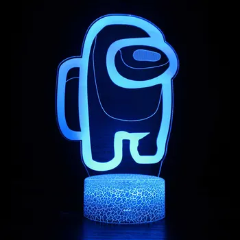 3D настольная лампа со светодиодной подсветкой, креативный подарок, визуальный трехмерный красочный ночник, атмосфера, Легкая сенсорная креативная настольная лампа
