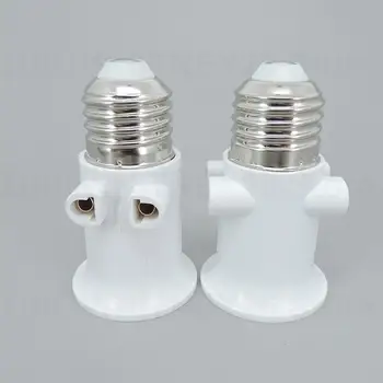 E27-E27 2-контактный кабельный разъем EU plug, светодиодная лампа, адаптер для лампы, держатель ABS, базовый винт, преобразователь розетки U26