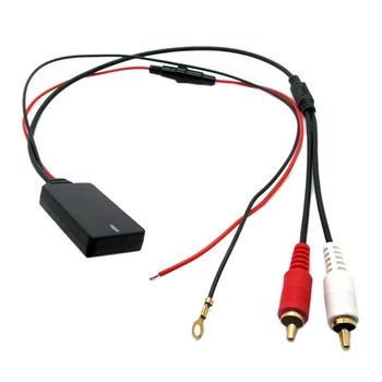 Универсальный модуль приемника Bluetooth AUX, 2 адаптера кабеля RCA, автомобильное радио, стерео, Беспроводной аудиовход, воспроизведение музыки для грузовиков и авто.