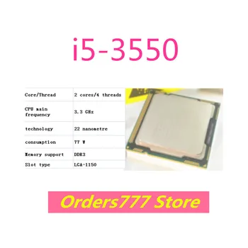 Новый импортный оригинальный процессор i5-3550 3550 Двухъядерный Четырехпоточный 1150 3,3 ГГц 77 Вт 22 нм DDR3 Гарантия качества DDR4