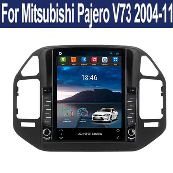 Экран в стиле Тесла Автомобильный радио мультимедийный плеер для Mitsubishi Pajero V60 V68 V73 2004-2011 GPS Авторадио стерео 128 Г