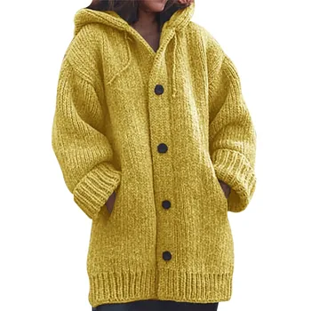 Флисовое женское пальто 4xl, толстый осенне-зимний свитер, женский вязаный свитер большого размера, женский тренч-пальто