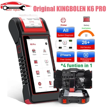 2023 KINGBOLEN K6 PRO OBD2 Сканер Диагностический инструмент Сброс TPMS Автомобильные инструменты и оборудование Сканер с функцией принтера