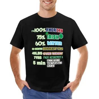 I'm 100 American 75 irish Забавная Цитата, i'm 100 American Irish, новая дизайнерская футболка idea с коротким рукавом, мужская футболка с рисунком