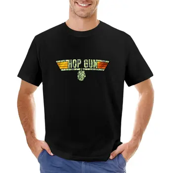 Футболка HOP GUN, футболки оверсайз, футболки с коротким рукавом, мужские футболки с графическим рисунком