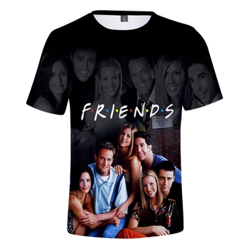 Футболка с 3D-принтом Friends, мужская Женская летняя футболка с коротким рукавом, повседневная модная футболка, уличная одежда в стиле хип-хоп, негабаритные топы, тройники