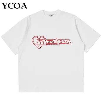 Женская футболка оверсайз из 100% хлопка с надписью 90-х, винтажные топы Y2k, уличная одежда, графические футболки, Футболки с коротким рукавом, эстетическая одежда