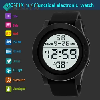 Новые спортивные часы Модные мужские наручные часы Лучший бренд с силиконовым ремешком Цифровые часы Электронные часы Мужские наручные часы в подарок