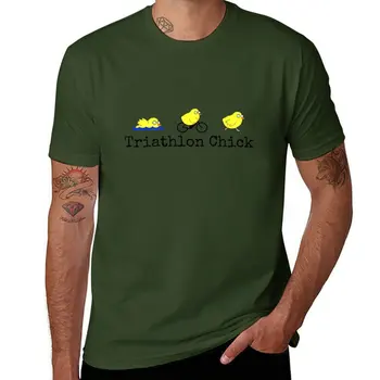 Новая футболка Triathlon Chick, футболки для тяжеловесов, футболки оверсайз, футболки на заказ, милые топы, мужская тренировочная рубашка