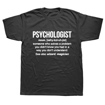 Забавная футболка Psychology Psychologist Noun, уличная одежда, футболки с принтом в стиле хип-хоп, мужские футболки с короткими рукавами