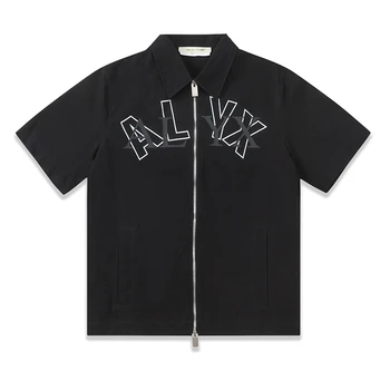 Кардиган на молнии 23SS, 1017, футболка Alyx 9sm, мужская Женская функциональная футболка с лацканами внахлест, оверсайз