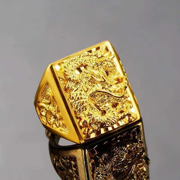 Никогда не выцветает Золотое кольцо для мужчин, оригинальные кольца из 14-каратного золота, изысканные аксессуары для свадьбы, помолвки, вечеринки, ювелирные изделия, подарки