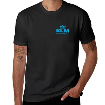 Новая футболка с логотипом KLM Royal Dutch Airlines, блузка, летний топ, мужская одежда