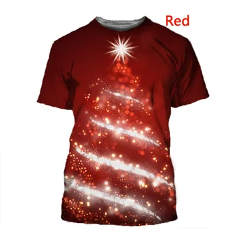 Новая летняя популярная Рождественская футболка Мужская Женская модная футболка с 3D принтом и короткими рукавами