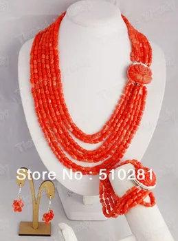 2019-5-21-907 # Модный комплект украшений из кораллов, свадебное ожерелье африканской невесты