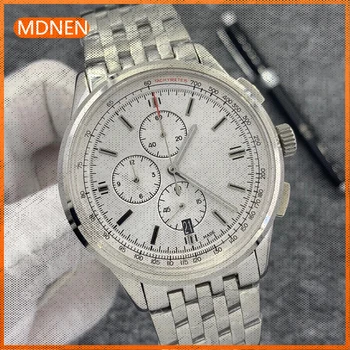 Мужские часы MDNEN 904l кварцевые часы из нержавеющей стали 45 мм-BR