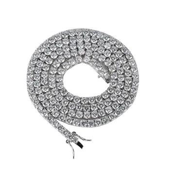 3 части теннисной цепочки 3 мм, 4 мм, 5 мм, ожерелье из циркона, не переворачивайте дизайн, камень роскошного качества.