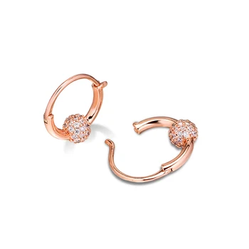 Серьги-кольца с бисером из розового золота, оригинальные украшения для сестры, матери, жены, подарок RE023