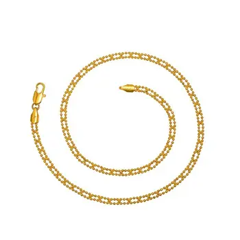 XP Jewelry - (45 см x 4 мм) Элегантные Ожерелья Из Бисера Для Женщин, Модные Ювелирные Изделия Из Чистого Золота 24 к, Без Никеля