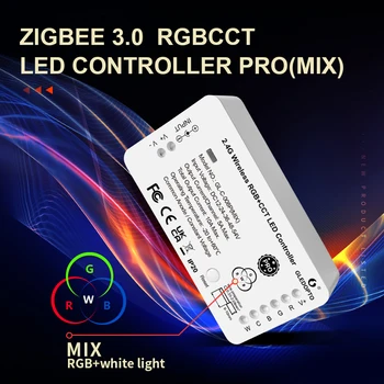 GLEDOPTO ZigBee LED Strip Controller RGBCCT Pro RGB White Light Mix Домашний Alexa Tuya SmartLife SmartThings App RF Пульт Дистанционного Управления