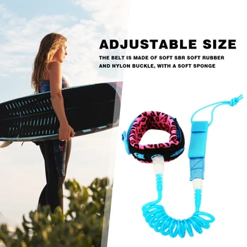 Веревка для ног из ТПУ для серфинга, Многофункциональная веревка для каяка, Прочная портативная Износостойкая, регулируемая для активного отдыха
