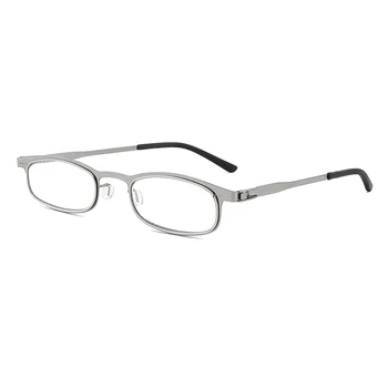 Высококачественные портативные сверхлегкие металлические очки для чтения с пружинным шарниром