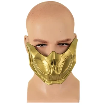 Игра Mortal Kombat Scorpion Маска Ханзо Хасаши Хэллоуин Карнавальная вечеринка Косплей Латексные маски реквизит