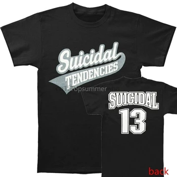 Мужская летняя футболка с логотипом Suicidal Tendencies 13, мужская повседневная рубашка, женская футболка, новинка, топы с круглым вырезом