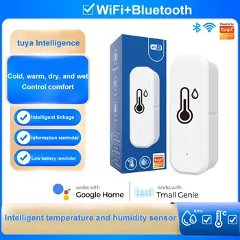 НОВЫЙ интеллектуальный детектор температуры и влажности Tuya WiFi / Zigbee, датчик влажности, система безопасности умного дома, работа с Alexa Google