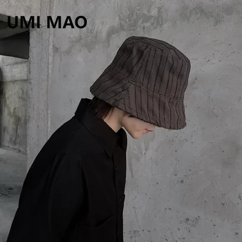 UMI MAO New Yamamoto Dark Small Pit Stripe, Легкий Тонкий Летний Солнцезащитный Козырек И Трехцветная Рыбацкая Шляпа С Солнцезащитным Кремом Для Мужчин И Женщин
