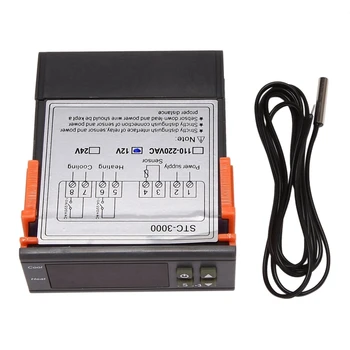 5X Stc-3000 12V LED Цифровой регулятор температуры Термостат Управления Нагревом Датчик Охлаждения Измеритель влажности