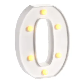 uxcell Светодиодные буквенные фонари на батарейках для ночника Свадьба, день рождения (белый, буква O)
