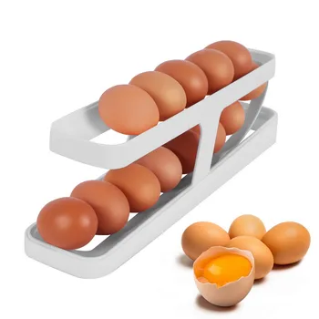 Держатель коробки Автоматический Органайзер для яиц Холодильник Для яиц Диспенсер для скручивания Кухня Для хранения контейнеров для яиц Холодильник Холодильник