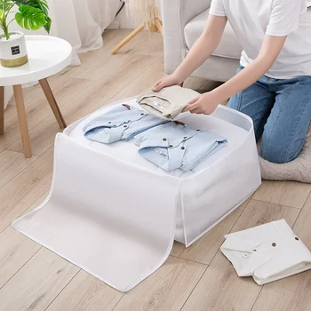 Складная сумка для хранения одеяла PEVA, водонепроницаемый и пылезащитный Органайзер для хранения одеял для домашней одежды