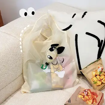 Сумка для покупок, пластиковая сумка для покупок в супермаркете, складывающаяся в собачку, Складная компактная сумка-тоут для дома