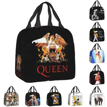 Рок-группа Queen, женская термоизолированная сумка для ланча, переносной ланч-бокс Freddie Mercury для работы, учебы, путешествий, пакетов для пикника